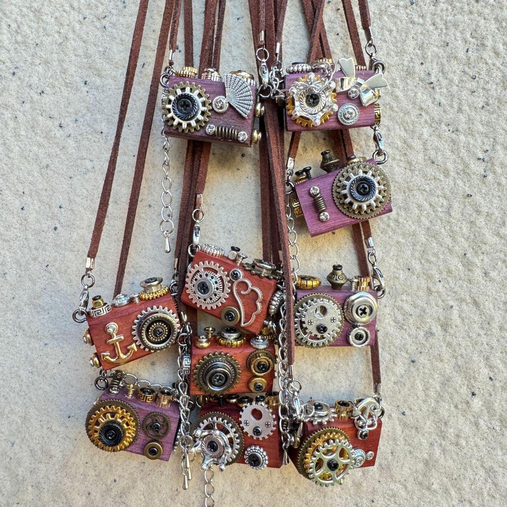 Punk Robot Pendant Necklace: Handmade Hanging Ornament - Unisex Mobile Phone Chain Jewelry