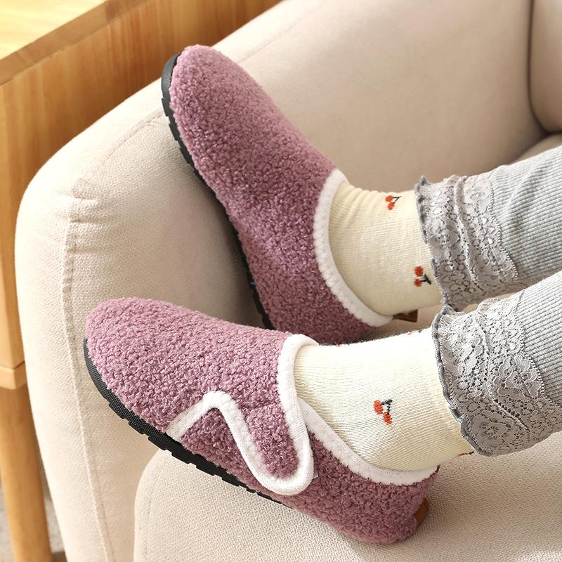 

Осень и Зима Детские Домашние Бархатные Носки-Обувь с Противоскользящей Подошвой Обувь для Раннего Обучения Ходьбе Детская Обувь Домашняя Хлопковая Обувь Домашняя Защита от Холода 24-25