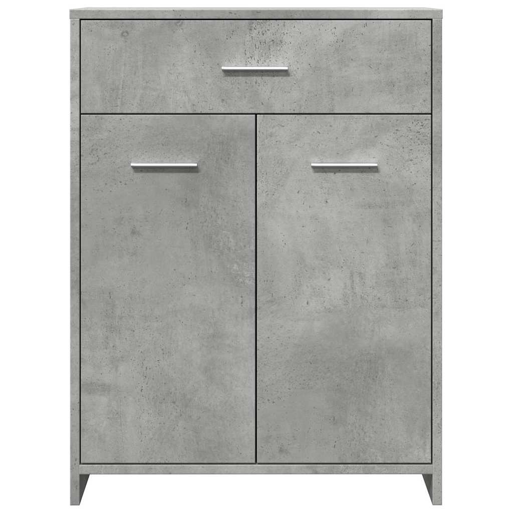 Bathroom Cabinet Sideboard, Bathroom Cabinet, Living Room Sideboard, Concrete Grey 60x33x80 Cm Engineered Wood