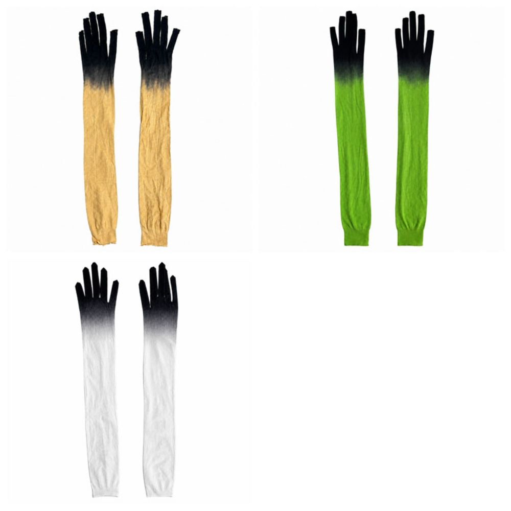 Transparent Sunscreen Mittens Ultra-thin Mesh Full Finger Gloves Dress Gloves