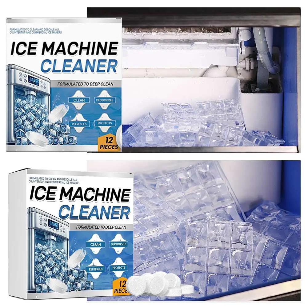 Ice Machine Cleaner Maker Descaler Clean Tablets Ice Maker Cleaner Tablets Easy-to-Use for Countertop Deep Cleaning Remove Odor
