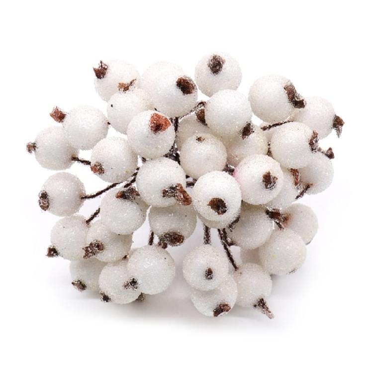 Pack of 40 Artificial Foam Berries Christmas Bright Faux Berries for Enhancing Holiday Decors and Handmade Projects
