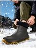 Men's & Women's Non-Slip Waterproof Short Rain Boots with Cotton Lining for Outdoor Use