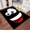 Black Cartoon Face with Smile Suitable As a Non-slip Mat for the Living Room or Bedroom Sofa