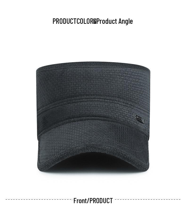 Thickened Windproof Duckbill Cap: Warm Earmuff Baseball Hat for Middle-Aged & Elderly - Ideal for Autumn & Winter Outdoors