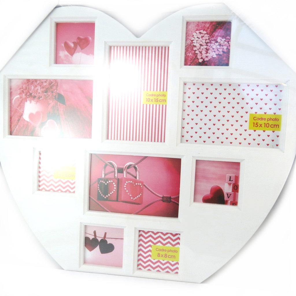 Les Trésors De Lily [N4187] - Photo Collage 'Love' White (10 Photos) - 46x45 Cm