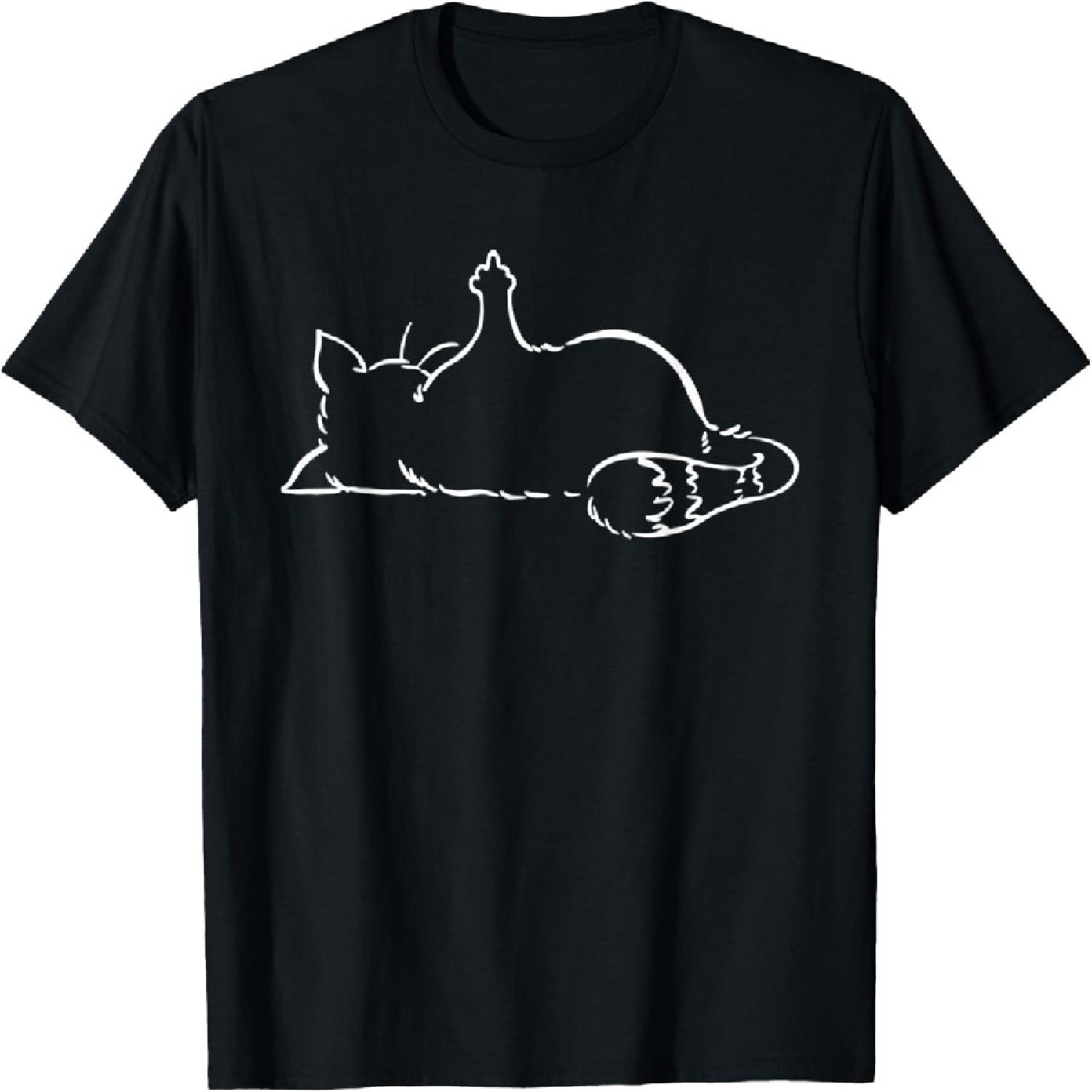 Lazy Cat Men Women T-Shirt S