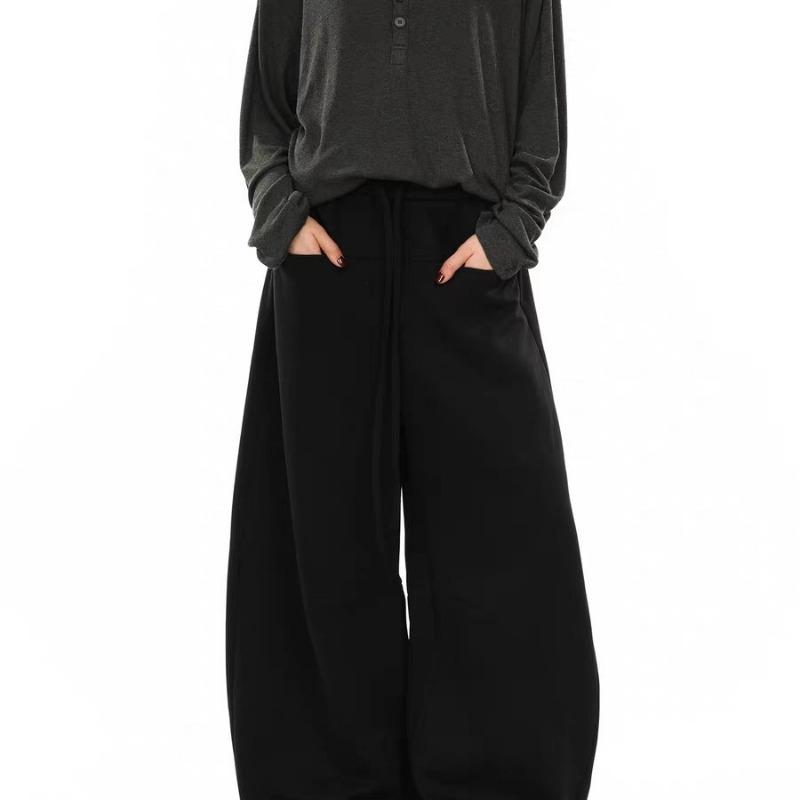 Pantaloni Larghi da Uomo Stile Retrò Americano con Coulisse