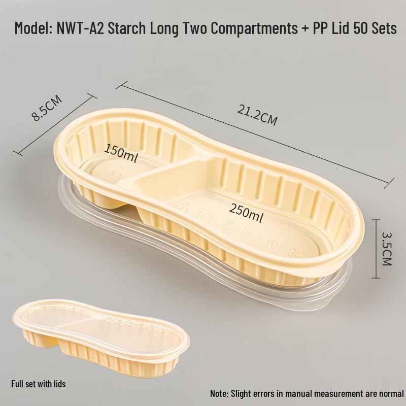 Eco-Friendly Divided Corn Starch Lunch Box