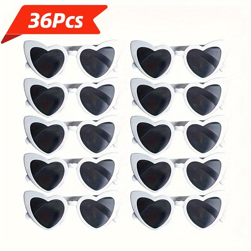 54pcs Women's Accessories Vintage Sunglasses Fashion UV400 Protection Heart-Shaped Sunglasses Women Clout Goggle Retro Love