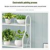 Suolunuo 3-Tier Modern Minimalist Iron Flower Stand for Balcony or Home