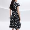 JESSIE Waist-Cinching Printed Midi Dress