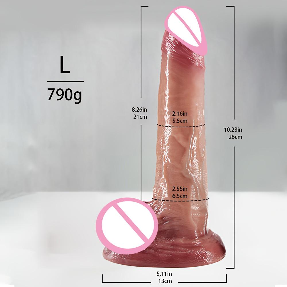 Wearable Realistic Strapon Dildo Skin Testicles Sliding Anal Vagina Sexy Adult Masturbation Big Penis Dildos Sex Toys For Women