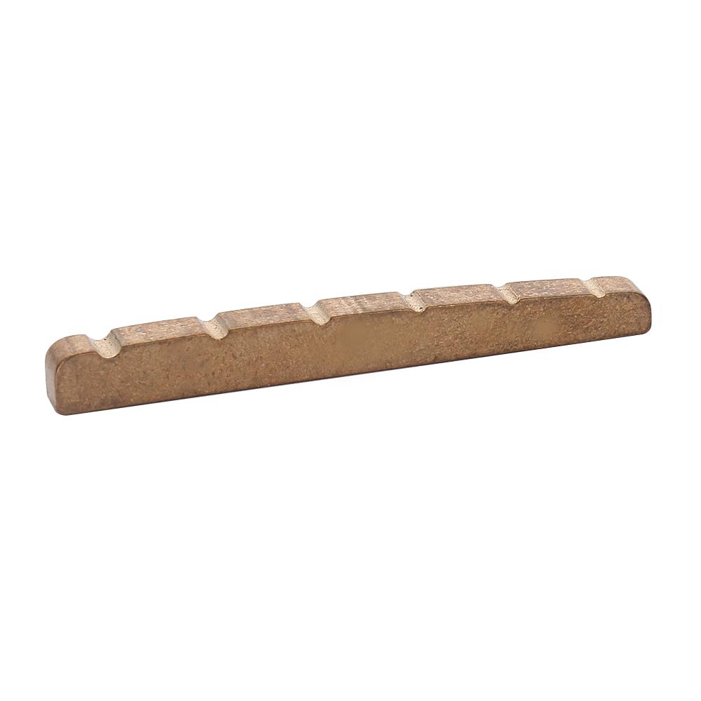 6-saitige Messing-Gitarren-Sattel mit Schlitzen 42mm Für Gitarren im Strat Tele Stil