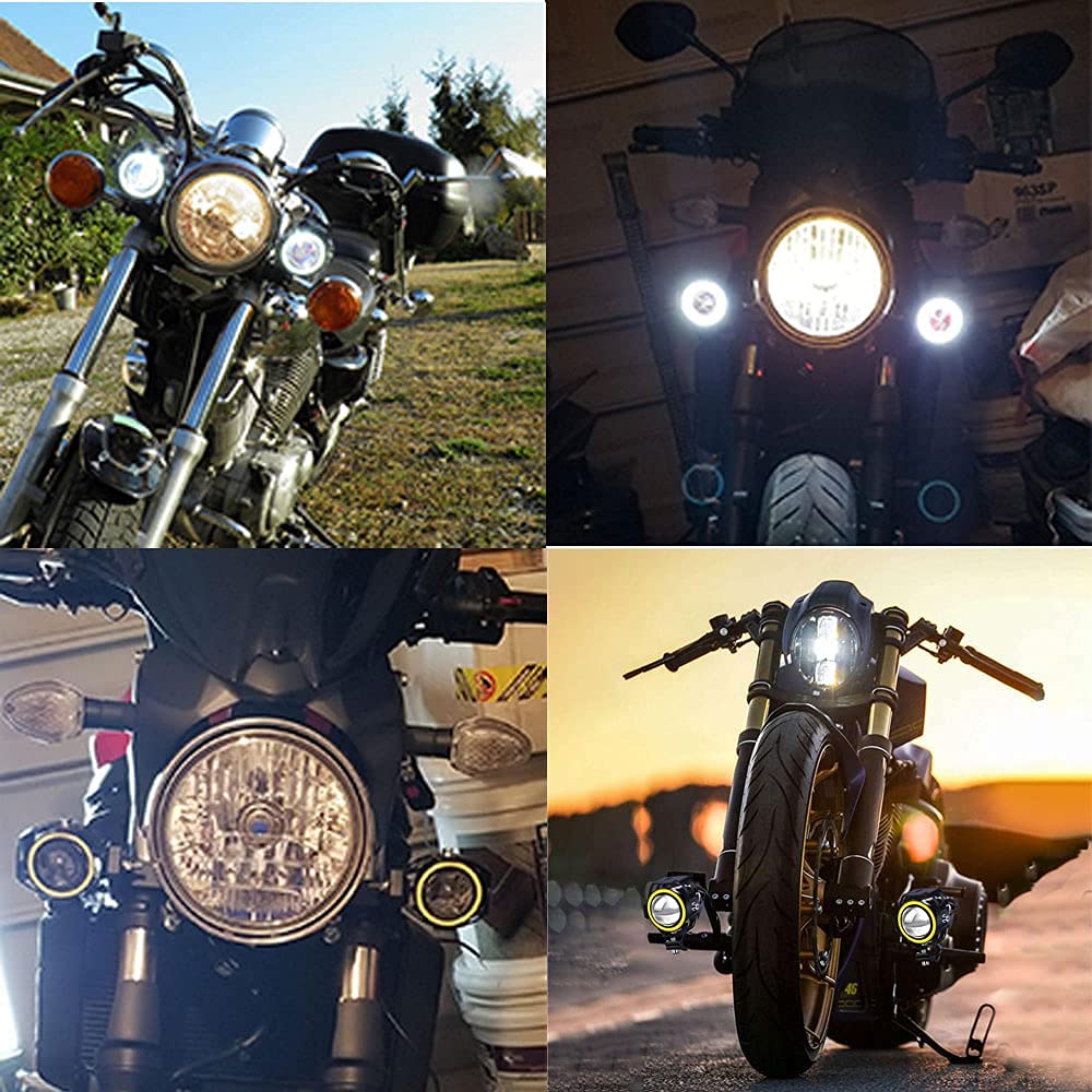 Aoling Motorcycle Fog Lights, 24V LED Fog Lights, Headlights, Auxiliary Lights, with White