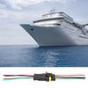 2 Sets 4Celsius5Celsius6 Pin Car Waterproof Electrical Connector Plug with Wire Cable