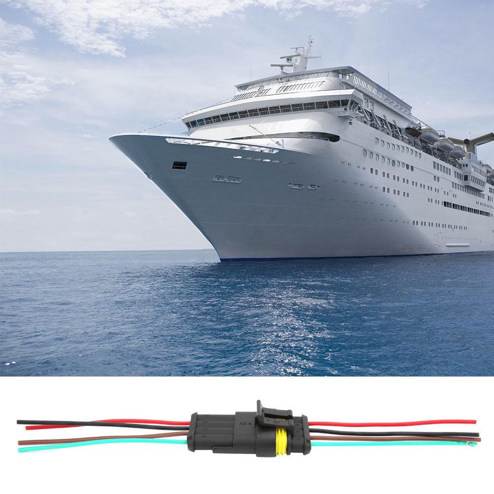 2 Sets 4Celsius5Celsius6 Pin Car Waterproof Electrical Connector Plug with Wire Cable