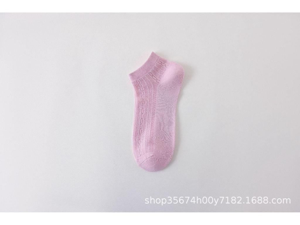 Women's Breathable Non-Slip Cotton Boat Socks - Spring & Summer Hollow Out Deodorant Design