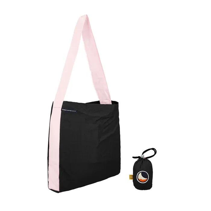Eco Bag Medium 15L Black Baby Pink