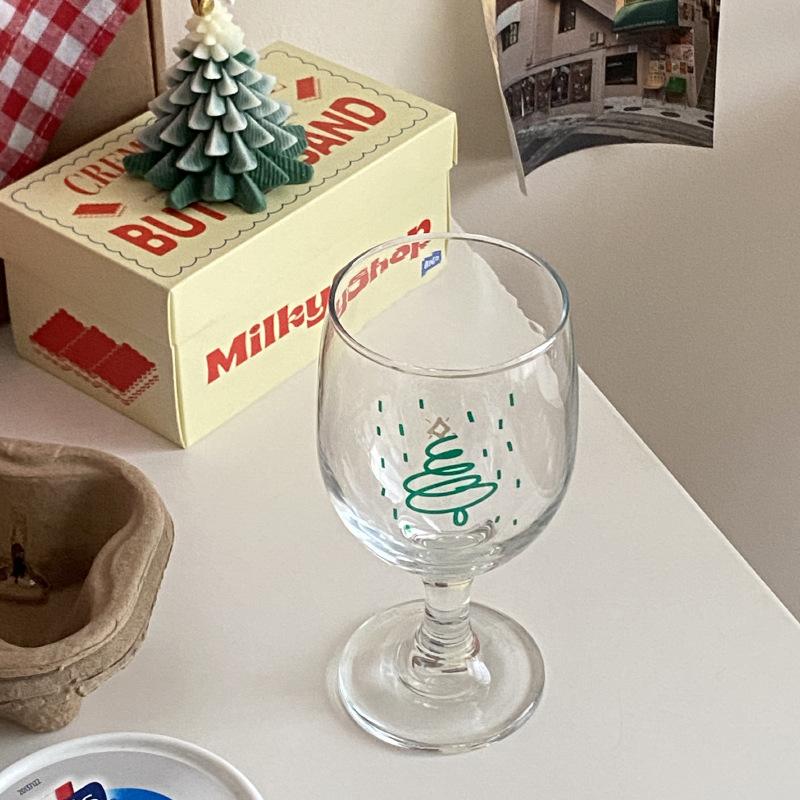 French Vintage Elegant Christmas Tall Glasses Ins Atmosphere Wine Glasses Champagne Glasses Juice Glasses, Gifts