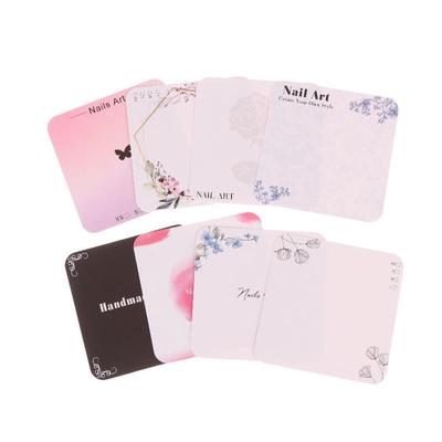 20 Sheets Press On Nail Bottom Flower Pattern Cardboard Photo Prop Handmade False Nail Art Tips Display Show Card Manicure Tools