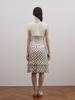 Pibeuseupibeuseu Dot Pleasts Skirt / Beige