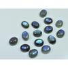 8X10MM Natural Labradorite Blue Fire Oval Cabochon Loose Gemstone 15Pcs Lot C-1084