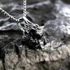 Stainless Steel Wild Boar Head Pendant Necklace - Punk Rock, Cool, Retro Design.