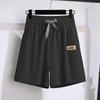 Women's Summer Thin and Slimming Ice Silk Shorts, Loose High Waisted Straight Leg Mid Length Pants, Casual Sports Wide Leg Pants, Cropped Pants