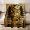 Kawaii Abstrakt lustig Sigma Meme Ägypten Katze Flanell weich warm Plüschdecke Sofa Wohnzimmer Haustier hogar Bett Geschenk Zuhause Auto tragbar