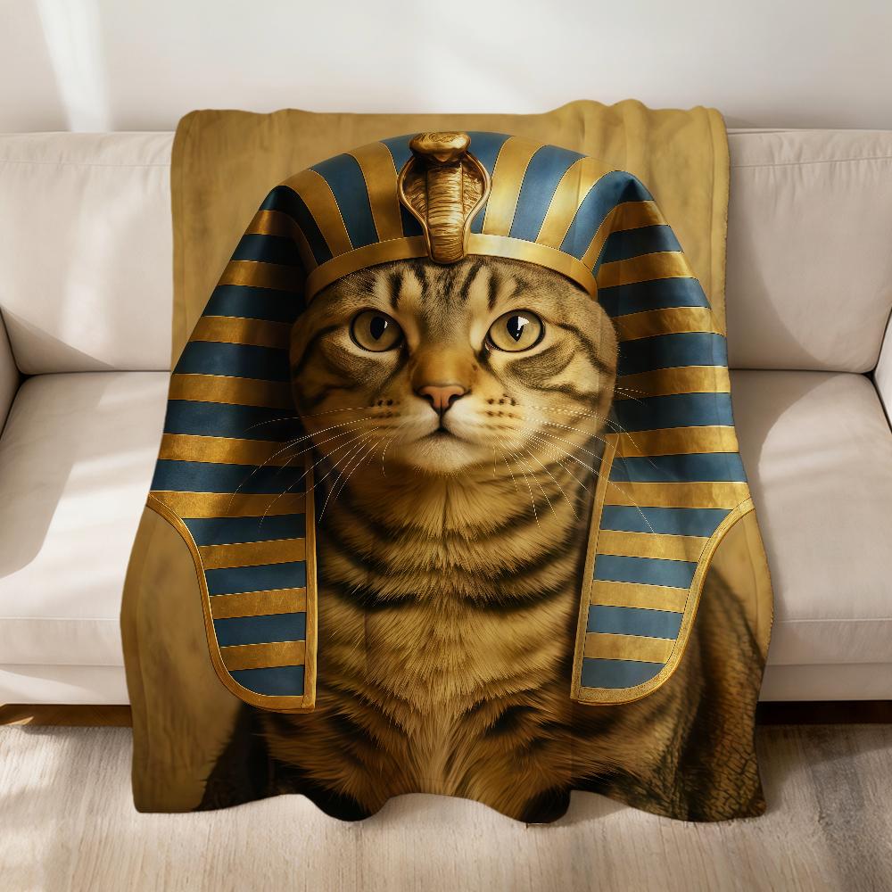 Kawaii Abstrakt lustig Sigma Meme Ägypten Katze Flanell weich warm Plüschdecke Sofa Wohnzimmer Haustier hogar Bett Geschenk Zuhause Auto tragbar