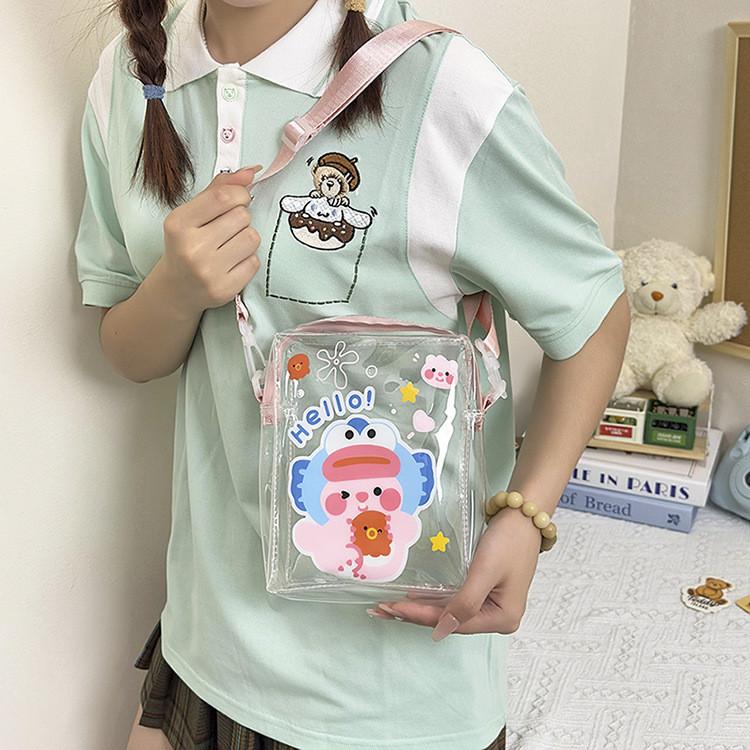 Loopy Cute Mini Transparent Pvc Phone Bag Small Crossbody Purse For Daily Use