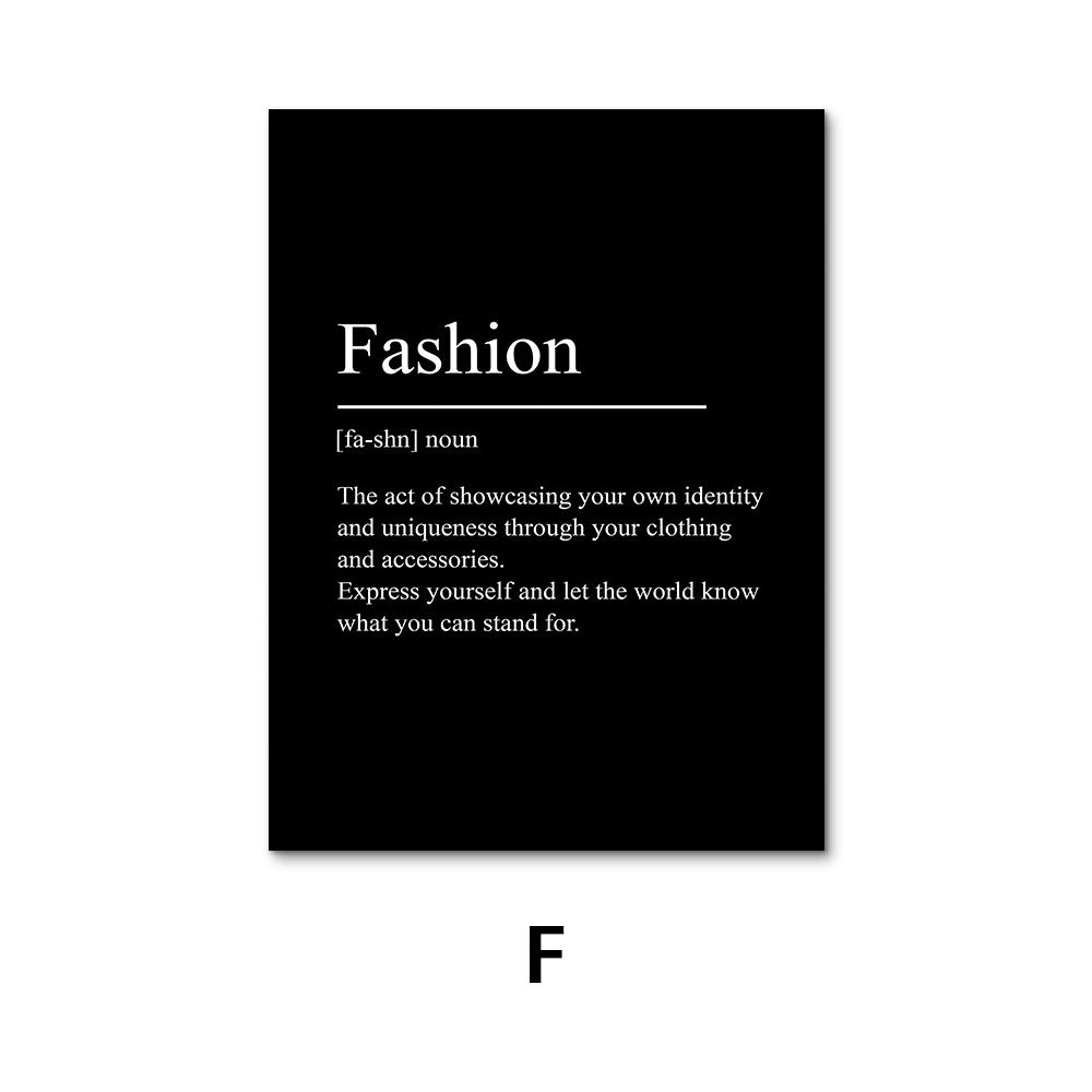 Minimalist Black and White Inspirational Quotes Poster - Modern Print Canvas Wall Art - Nordic Style Decor Frameless 21X30CMNo Framed