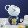 Creative Space Astronaut Large Capacity Ceramic Mug Gift Box Simple Water Cup Planet Mug