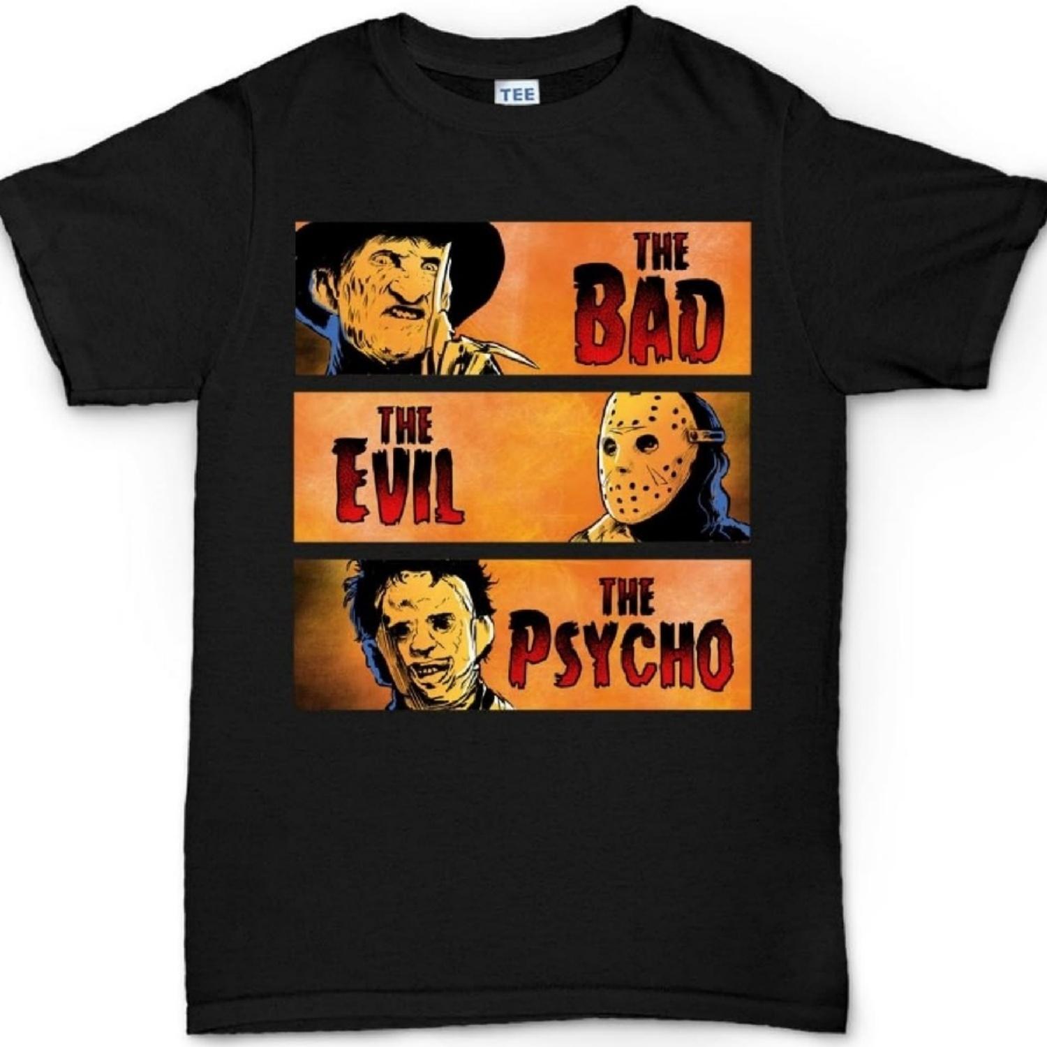 Halloween Bad Evil Psycho Party Costume T Shirt Black XXXXXL разноцветный