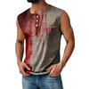 Men's Halloween Printed Sports Button Pocket Sleeveless Vest