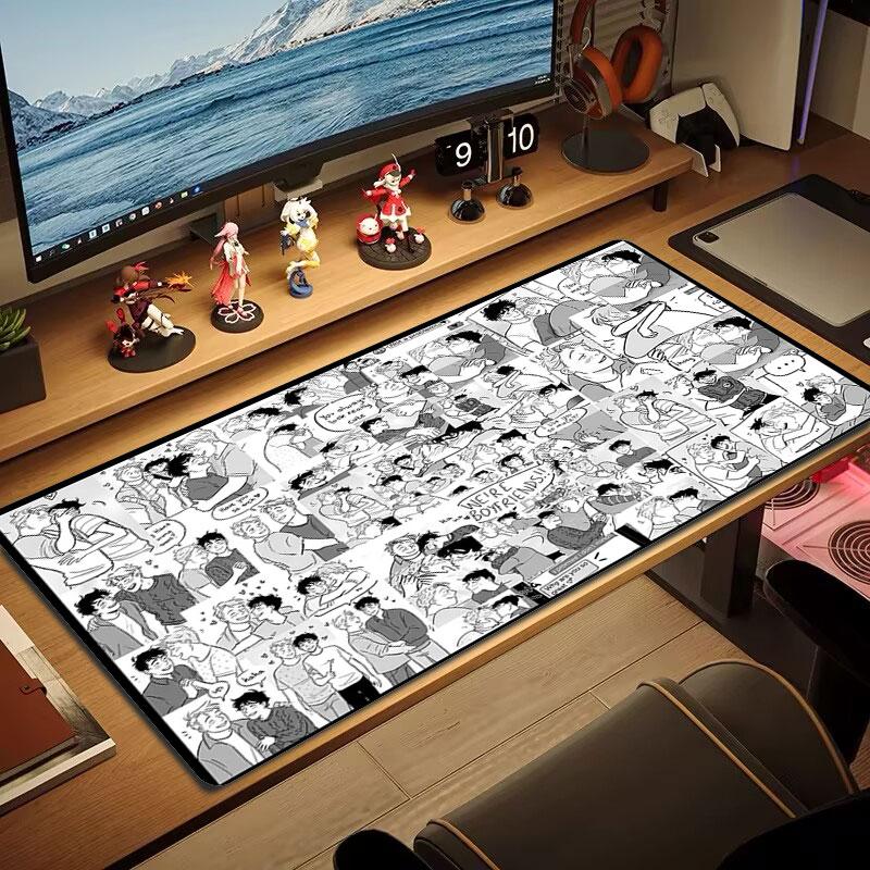 Boyfriend Moments Large Size Mouse Pad Large Gaming Table Cushion Nonslip Laptop Tablet Big Mousepad Xxl Mat Mini Pc Playmat With Lock Edge