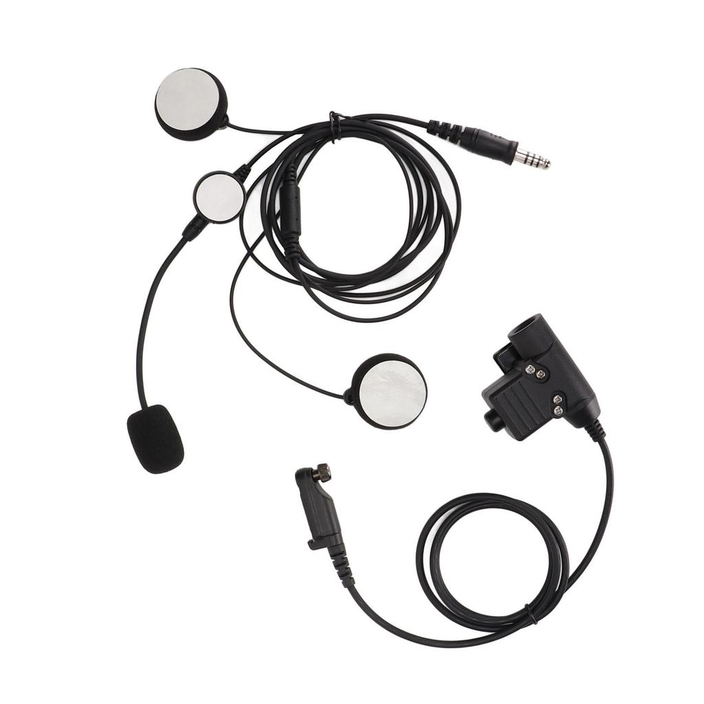 Motorcycle Helmet Earpiece +U94 PTT 7.1mm Noise Reduction Helmet Bilateral Headset with Clip for
