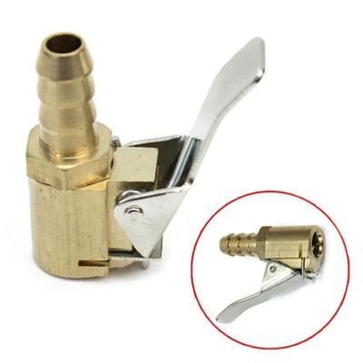 Auto Car Tire Inflator Valve Connector Air Chuck Brass 6mm Clip Clamp