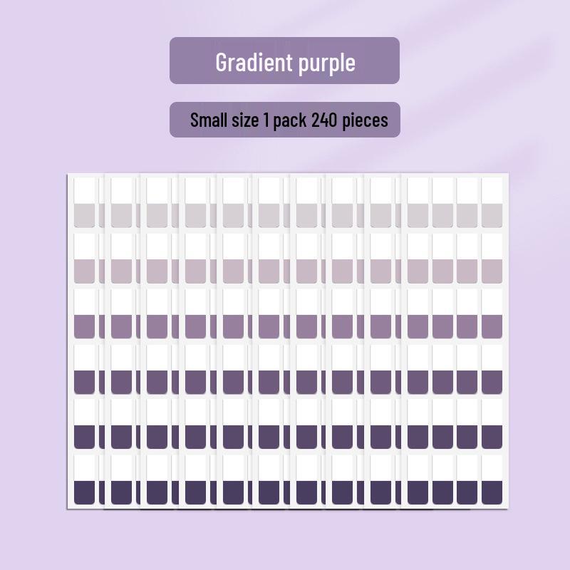 Gradient Index Tabs: Transparent Sticky Notes with Writable Labels and Strong Adhesive