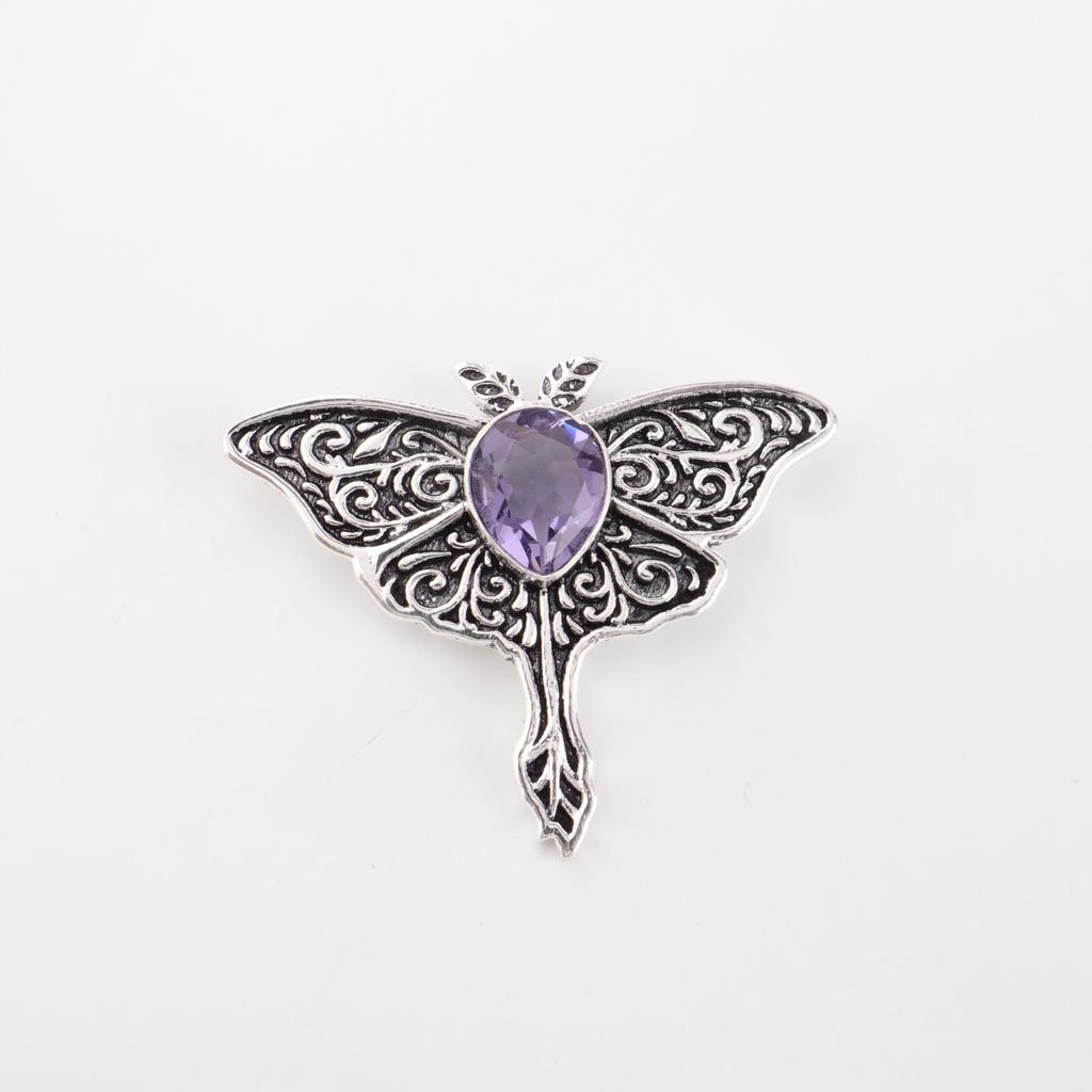 Natural Iolite Gemstone 925 Sterling Silver Jewelry Butterfly Pendant For Her CP-31-14