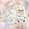 Bunte Washi-Sticker mit Polka-Dots im Morandi-Stil für Planer