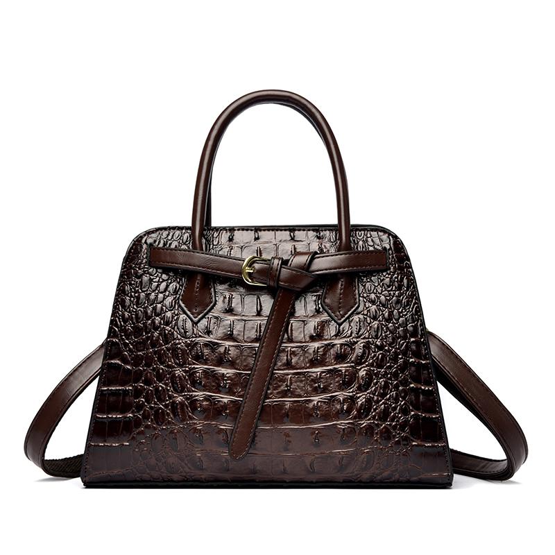 Fashion Luxury Crocodile Pattern Leather Women Tote Bags Large Capacity Ladies Handbag Winter Style Shoulder Crossbody Bag Purse