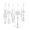 5Pcs Acrylic Clear Snowflake Hanging Decoration Icicles Ornaments Set Christmas Tree Pendant Christmas Decorations Gifts