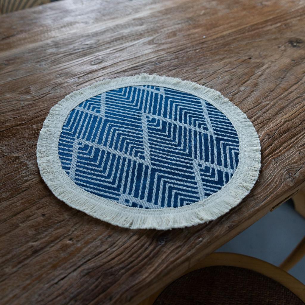 Insulation Coaster Woven Round Retro Insulation Mat Storage Mat Home Decoration Dining Table Cloth Placemat