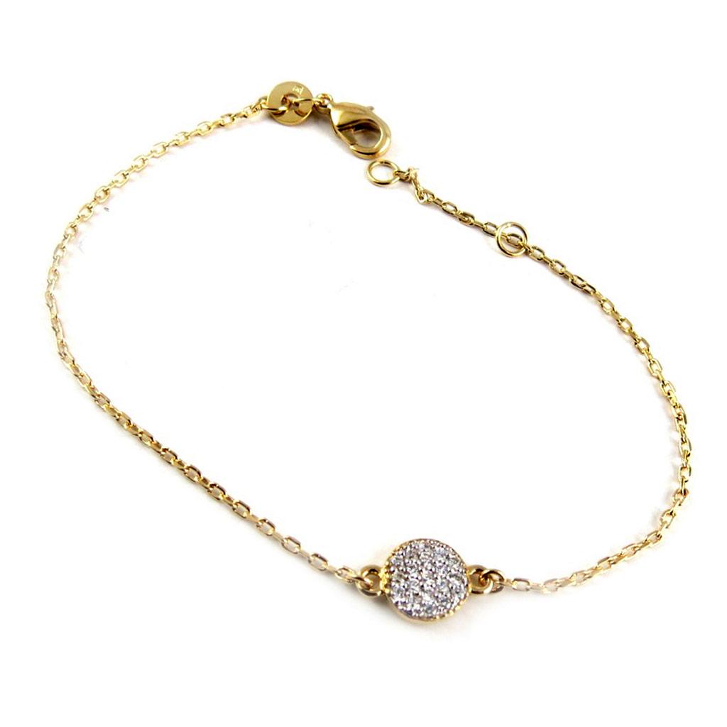 Les Trésors De Lily [K7774] - Gold Plated Bracelet 'Déesse' White Gold - 7 Mm