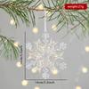 Christmas Tree Ornament Elegant Acrylic Christmas Pendant Glitter Christmas Decoration Transparent Acrylic Snowflake Ornament