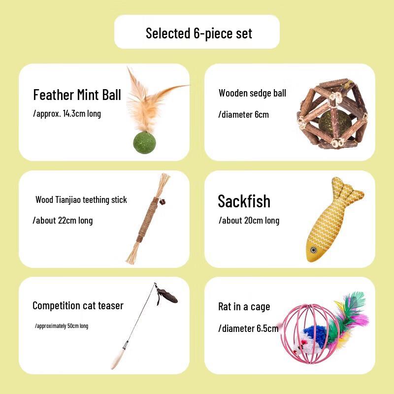 Premium Kitten Feather Teaser Toy Set