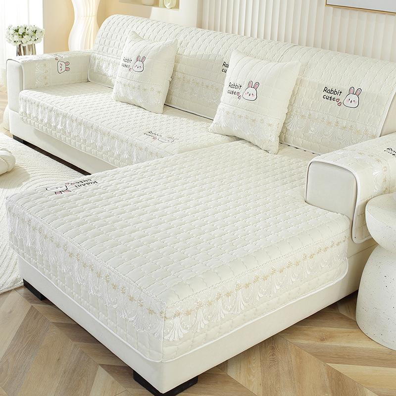 Embroidery Fabric Universal Non-Slip Thickened Sofa Cushion Simple Fashion Sofa Cover Back Towel  New