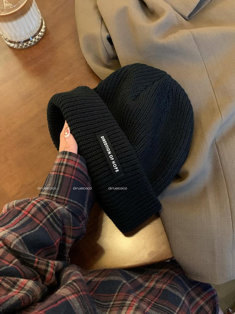 Autumn and Winter Wool Pile Hats with Large Head Circumference Versatile Casual Cold Hats Warm Hats Couple Ear Protection Knitted Hats